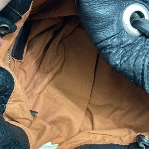 Lucky brand black leather hobo bag